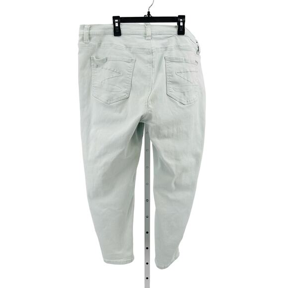 Seven7 Seafoam Green Skinny Easy Fit Jean Womens Plus 18 Mid Rise Stretch Denim - Picture 6 of 8